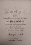 Wilhelm Bäumer, Julius Schnorr - Gewerbehalle: Organ für den Furtschritt in allen Zeigen der Kunstindustrie, jahrgang 1865