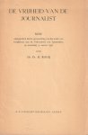 Rooij, M. de - De vrijheid van de journalist - Rede 1958