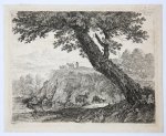 Karel Dujardin (1626-1678) - Antique print, etching | The two muleteers, published 1656, 1 p.