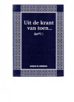 - - uit de krant van toen