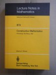 Richman, F. (ed.) - Constructive Mathematics, Proceedings of the New mexico State University Conference held at Las Cruces, New Mexico, 1980