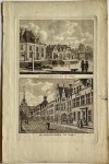 J. Bulthuis, K.F. Bendorp - Antieke prent Zeeland: Stads Koorn-Molen te Goes. / De Groote Kerk te Goes.