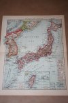  - Oude kaart - Japan en Korea - circa 1905