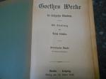 Goethe  mit einleitung Franz Shultz. - Goethes Werke, Goethes Werke in sechzehn Bänden. Mit Einleitung von Franz Schultz.