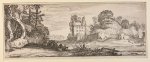 Jan van de Velde II (c. 1593-1641) - Antique print, etching | Ruins of a house and a herd playing the flute, published ca. 1615, 1 p.