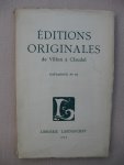  - Éditions Originales de Villon à claudel. Catalogue  n° 52.