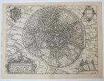 Borcht, Pieter van der (c. 1530–1608) [?] or Hogenberg, Frans (1535–1590) [?] - [Copper Engraving map/Kopergravure kaart van Leuven] LOVANIUM (Leuven).