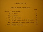 Carse; Adam (1878–1958) - Viola School 1 Of Progressive Studies; voor: Altviool (Inhoud; Preliminary Exercises)