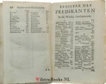 Columba, Wilhelmus / Dreas, Anthonius Gottfried - Naamlyst der Heeren Predikanten, Die onder 't resort van de E. Classis van Dokkum, Zedert de Reformatie, gedient hebben.