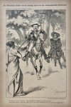 Braakensiek, Johan (1858-1940) - [Original lithograph/lithografie by Johan Braakensiek] De Utrechtsche Ridder van de droevige figuur en zijn Amsterdamsche schildknaap, 24 Juni 1894, 1 pp.