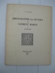 Mayer, C.A. - Bibliographie des oeuvres de Clément Marot. I. Manuscrits. II. Éditions.