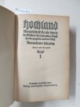 Muth, Karl (Hrsg.): - Hochland : 19. Jahrgang : Oktober 1921 - September 1922 : Band 1 und 2 : (in 2 Bänden) :