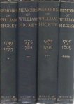 HICKEY, William / Alfred SPENCER [Ed.] - Memoirs of William Hickey (1749-1809). - [Four volume set].