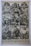 Romeyn de Hooghe (1645-1708) - [Antique print, etching, 1691/92] Schilderyen binnen de eereport op de Plaats en op de zyde na de Vyverbergh / Peintures du dedans de l'Arc de Triomphe sur la Place et du costé du Vivier [Willem III visit in The Hague], published 1691-1692, 1 p.
