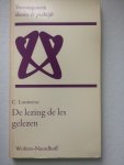 Louwerse, C. - De lezing de les gelezen