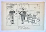 Braakensiek, Johan (1858-1940) - [Original lithograph/lithografie by Johan Braakensiek] Minister v. Lijnden te 's Gravenhage en Minister Kuyper te Brussel, 17 Januari 1904, 1 pp.