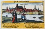 Daniel Meisner (1585-1625) - [Antique print, hand colored engraving] Devender in Oberijssel (Deventer), published ca. 1640.