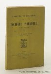 Castellane, Cte de. - Articles et Discours sur la Politique Extérieure (1901-1905).