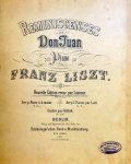 Liszt, Franz: - [R 228] Réminiscenses de Don Juan pour piano par Franz Liszt. Nouvelle édition revue par l`auteur. Arr. p