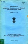 Nagaraja Rao, A - Handbook of indigenous manufacturers of chemical and miscellaneous stores