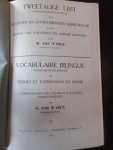 W. Van 't Velt - Tweetalige lijst (Fransch-Nederlandsch) van woorden en uitdrukkingen gebruikelijk bij het beheer van posterijen en andere besturen