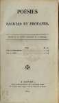  - Poésies sacrées et profanes