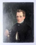 Izak Levi Gazan (1824-1881) - [Antique painting, oil on panel] Portrait of Jacob Polar of Polak, 1858.