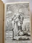 Luiken, Joannes. - Vonken der liefde Jezus, van het God begeerende zielen-vuur : zynde bloempjes der zalige hoop, tot verheugelykheid der wandelaars, langs den weg, na vreden-ryk : een behelzing van vyftig zinne-beelden, met hunne daar op speelende,
