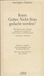 Mojsisch, Burkhard, ed. - Kann Gottes Nicht-Sein gedacht werden?: Die Kontroverse zwischen Anselm von Canterbury und Gaunilo von Marmoutiers