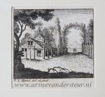 Hertel, Georg Leopold (fl. 1750-1799) - [Antique print, etching, before 1800] View of house and arcade on the street, published before 1800, 1 p.