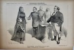 Braakensiek, Johan (1858-1940) - [Original lithograph/lithografie by Johan Braakensiek] Internationale ridderlijkheid, naar de opvatting der Belgische vrienden van den Congostaat, 14 December 1890, 1 pp.