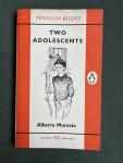 Moravia, Alberto and Mozley, Charles (coverillustration) - Two adolescents Agostino and Disobedience Penguin Books 1460