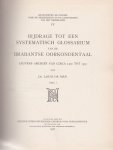 Man, Louis de Dr. - Bijdrage tot een systematisch glossarium van de Brabantse oorkondentaal, Leuvens archief van circa 1300 tot 1550 (Deel I)