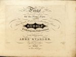 Stadler, Maximilian: - Fuge (mit einem Vorspiele) für das Piano-Forte. (Musée musical des clavicinistes, 3tes Heft)