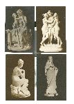  - 8 stuks oude kunstkaarten van antieke beeldhouwerken.