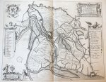 Renaut, Noë (c.1620-); Blaeu, Joan (1596-1673) - [Original etching and engraving cartography/ets en gravure kaart] 'SASSA GANDENSIS OBSESSA et EXPUGNATA [...]'; Sas van Gent 1644.