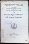 Franz Crahay - Le formalisme logico-mathématique et le problème du non-sens