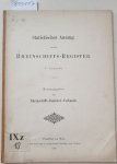 Rheinschiffs-Register-Verband (Hrsg.): - Statistischer Auszug aus dem Rheinschiffs-Register : V. Ausgabe :