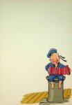 Stoomvaart Maatschappij Nederland - Kindermenukaart SMN, jongen met trekzak