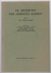 Don, J. - Dl. 3: Het nieuw-archief : archieven van het stadsbestuur van Kampen, 1813-1933, het eiland Schokland, 1802-1859, kerkgenootschappelijke e.a. instellingen, familie-archieven, handschriftenverzameling, De archieven der gemeente Kampen