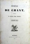 Belgien: - Jornal de chant, publié par La Librairie Belge-Française. Cinquième année