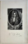 Schenk, Pieter. - Original print, lithography 19th century I Portrait of Nicolaes Witsen (1641-1717), Amsterdams regent, lithographed by Steuerwald, after Pieter Schenk after Weissenbruch. .