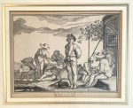 after Abraham Cornelisz. Bloemaert (1564/66-1651), Frederick Bloemaert (ca.1614-1690) - Framed antique drawing | Allegory of the month of September, ca. 1780,  1 p.