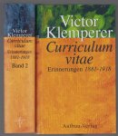 Victor Klemperer - Curriculum vitae : Erinnerungen, 1881-1918