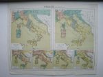antique map (kaart). - Italie van 1798 tot 1870.