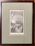 N.N.Vinkeles, Reiner - Framed Etching and engraving: Promotie met de kap, bij gelegenheid van het Tweede Eeuwfeest van de Leidse Hogeschool, 1775.