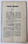 [VEILINGBOEKJE ONROEREND GOED] - [Veilingboekje betreffende onroerend goed Rottum, Friesland] Publieke Verkooping van Zathe en landen te Rottum, Notaris A. Binnerts te Heerenveen, 1855, 16 pp.