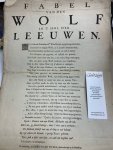  - Fabel van den wolf in 't hol der leeuwen.