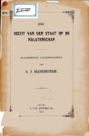 Blijdenstein, Lutinus Jolle. - Het recht van den staat op de nalatenschap.