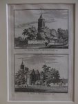 Monnickendam. - De Nieuwe Poort te Monnikendam, 1726/ De Kerk te Monnikendam, 1726.
